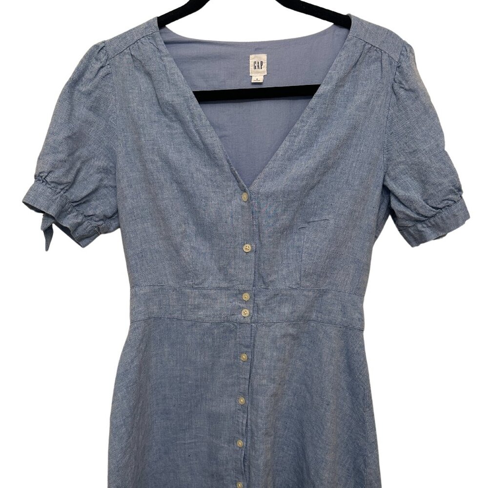 GAP Tie-Sleeve Blue Sundress
